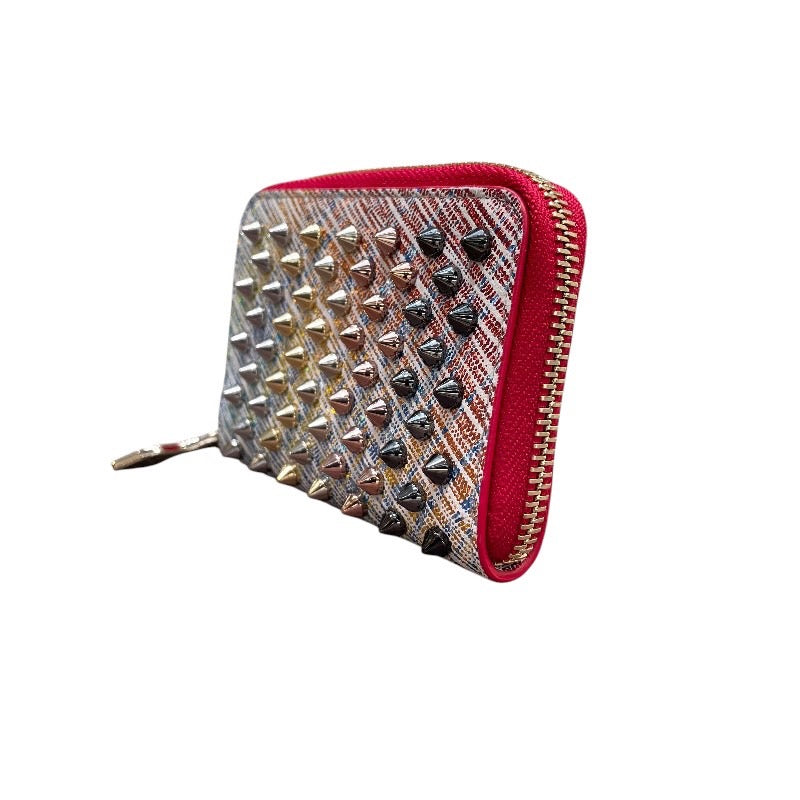 クリスチャン・ルブタン Christian louboutin パネトーネスパイクスタッズコインケース 1185185 ゴートスキン レディース コインケース