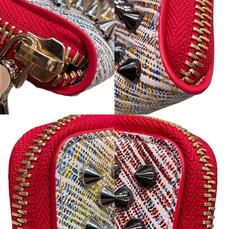クリスチャン・ルブタン Christian louboutin パネトーネスパイクスタッズコインケース 1185185 ゴートスキン レディース コインケース