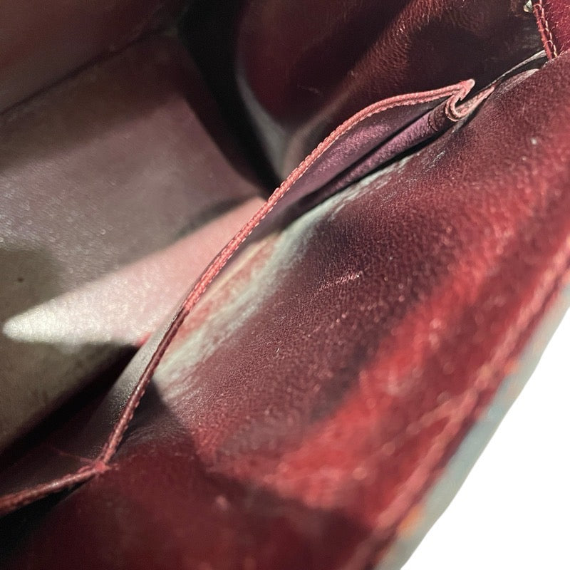 エルメス HERMES ケリー32　外縫い 〇I刻 ルージュアッシュ　GD金具 ボックスカーフ レディース ショルダーバッグ