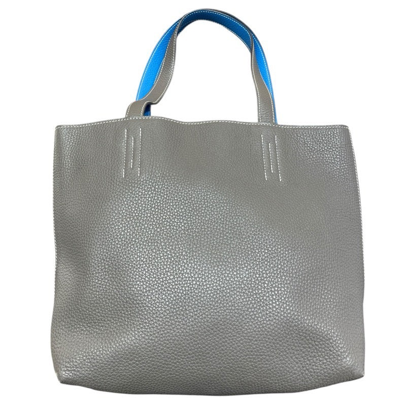エルメス HERMES ドゥブルセンス36 A刻 ブルーアガット・グリムエット トリヨンクレマンス ユニセックス トートバッグ