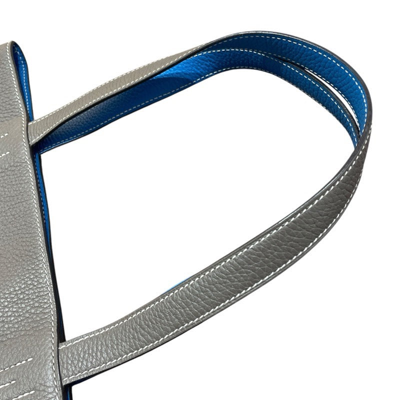 エルメス HERMES ドゥブルセンス36 A刻 ブルーアガット・グリムエット トリヨンクレマンス ユニセックス トートバッグ