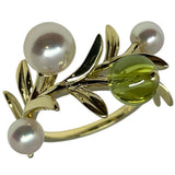 ミキモト MIKIMOTO オリーブパールリング K18YG ジュエリー