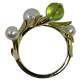 ミキモト MIKIMOTO オリーブパールリング K18YG ジュエリー