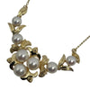 ミキモト MIKIMOTO リーフモチーフネックレス K18YG パール ジュエリー