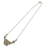 ミキモト MIKIMOTO リーフモチーフネックレス K18YG パール ジュエリー