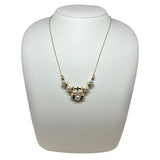 ミキモト MIKIMOTO リーフモチーフネックレス K18YG パール ジュエリー