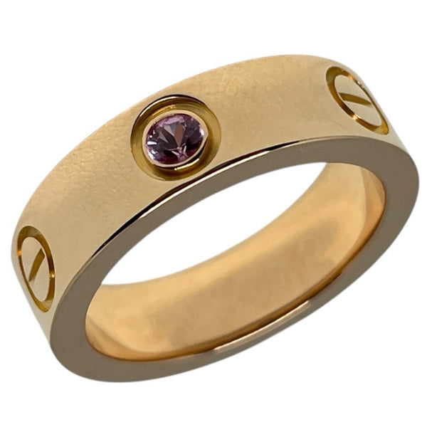 正規品美品！　カルティエ　ラブ　1Pピンクサファイヤリング　750PG カルティエ Cartier ラブリング 1P 750PG ピンクサファイア ジュエリー