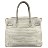 エルメス HERMES バーキン30 □R刻 べトン　GD金具 アリゲーターマット レディース ハンドバッグ