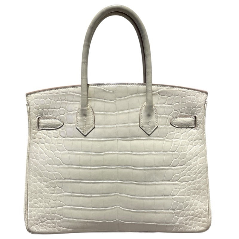エルメス HERMES バーキン30 □R刻 べトン　GD金具 アリゲーターマット レディース ハンドバッグ