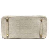 エルメス HERMES バーキン30 □R刻 べトン　GD金具 アリゲーターマット レディース ハンドバッグ