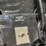エルメス HERMES バーキン35 □H刻 ブラック　SV金具 ポロサス ユニセックス ハンドバッグ