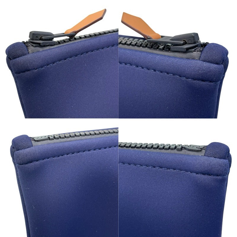 エルメス HERMES ネオバンMM ネイビー ポリミアド ユニセックス ポーチ