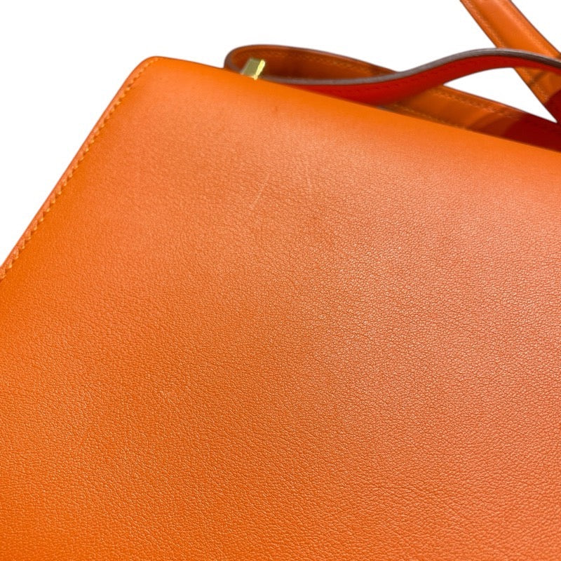 エルメス HERMES コンスタンス3 ミニ U刻 オレンジ×ゴールド金具 スイフト レディース ショルダーバッグ