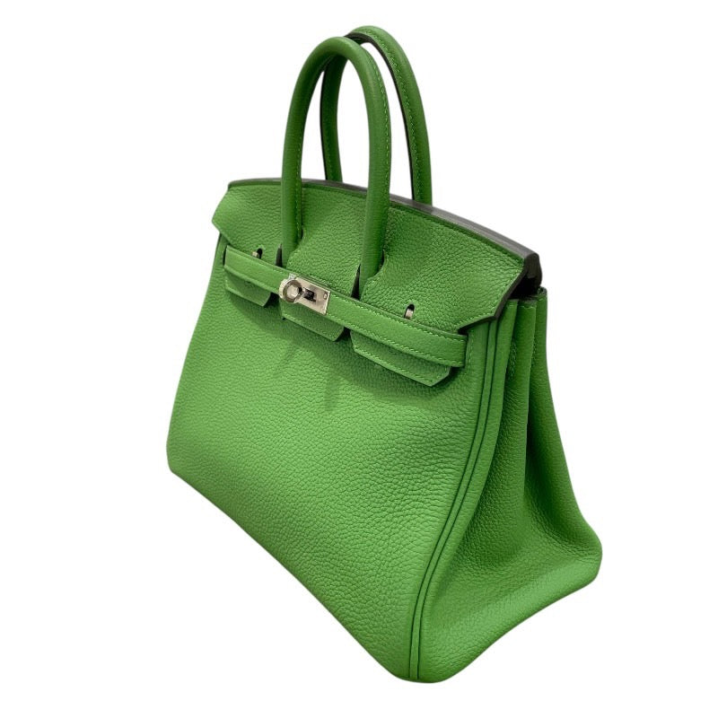 エルメス HERMES バーキン25 B刻 ヴェールユッカ シルバー金具 トゴ レディース ハンドバッグ