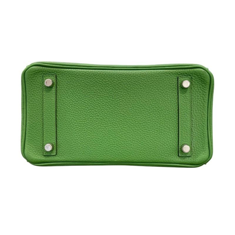 エルメス HERMES バーキン25 B刻 ヴェールユッカ シルバー金具 トゴ レディース ハンドバッグ