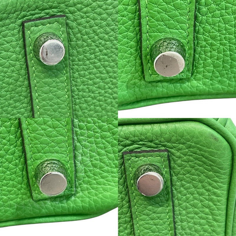 エルメス HERMES バーキン25 B刻 ヴェールユッカ シルバー金具 トゴ レディース ハンドバッグ