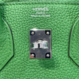 エルメス HERMES バーキン25 B刻 ヴェールユッカ シルバー金具 トゴ レディース ハンドバッグ