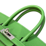 エルメス HERMES バーキン25 B刻 ヴェールユッカ シルバー金具 トゴ レディース ハンドバッグ