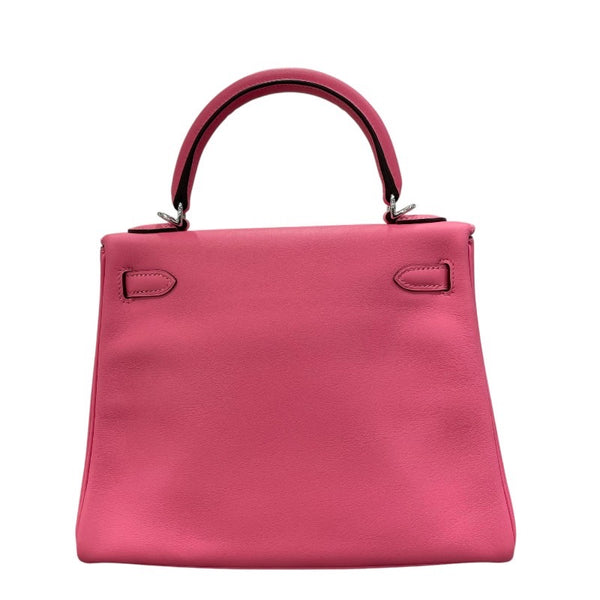 エルメス HERMES ケリー25 内縫い A刻印 ローズアザレ×シルバー金具 スイフト レディース ショルダーバッグ