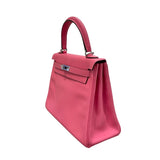 エルメス HERMES ケリー25 内縫い A刻印 ローズアザレ×シルバー金具 スイフト レディース ショルダーバッグ