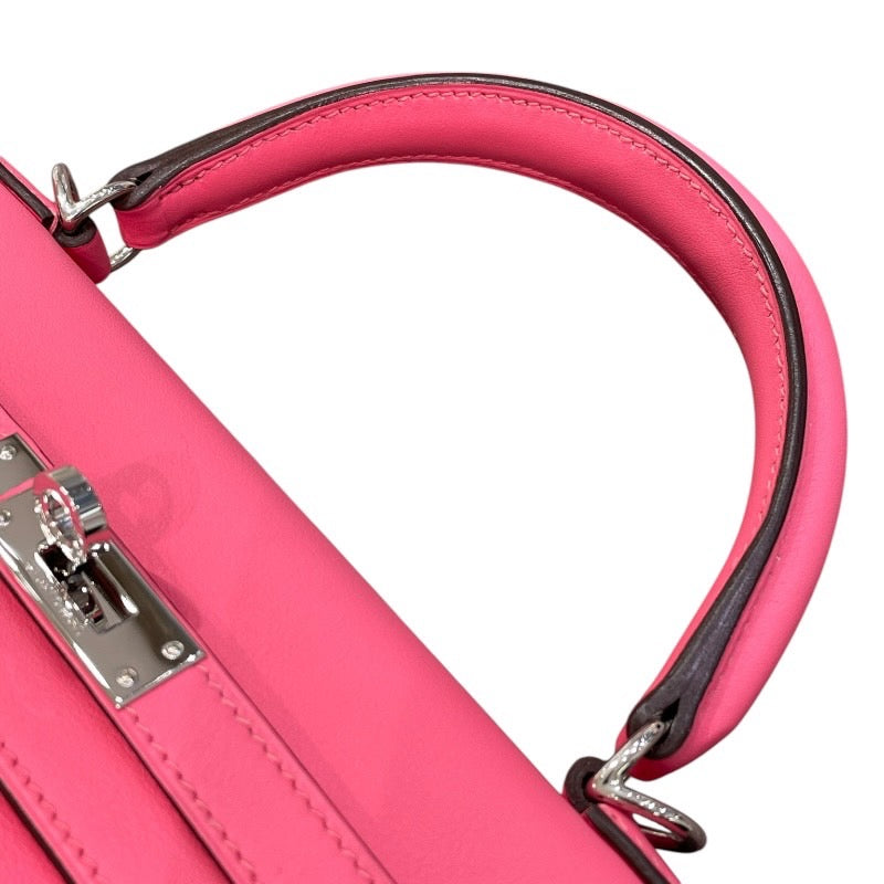 エルメス HERMES ケリー25 内縫い A刻印 ローズアザレ×シルバー金具 スイフト レディース ショルダーバッグ