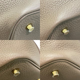 エルメス HERMES ピコタンロックMM U刻印 エトゥープ×ゴールド金具 トリヨンクレマンス レディース ハンドバッグ