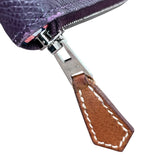 エルメス HERMES アザップロングシルクイン D刻印 レザン×シルバー金具 エプソン レディース 長財布