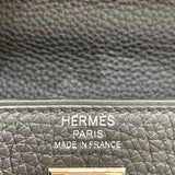 エルメス HERMES ケリー25 内縫い B刻 ブラック×シルバー金具 トゴ レディース ハンドバッグ