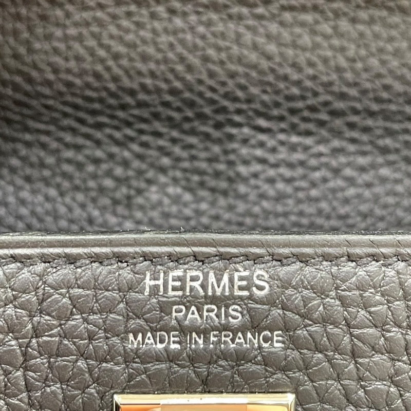 エルメス HERMES ケリー25 内縫い B刻 ブラック×シルバー金具 トゴ レディース ハンドバッグ