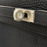 エルメス HERMES ケリー25 内縫い B刻 ブラック×シルバー金具 トゴ レディース ハンドバッグ