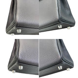 エルメス HERMES ケリー25 内縫い B刻 ブラック×シルバー金具 トゴ レディース ハンドバッグ