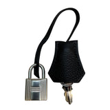 エルメス HERMES ケリー25 内縫い B刻 ブラック×シルバー金具 トゴ レディース ハンドバッグ