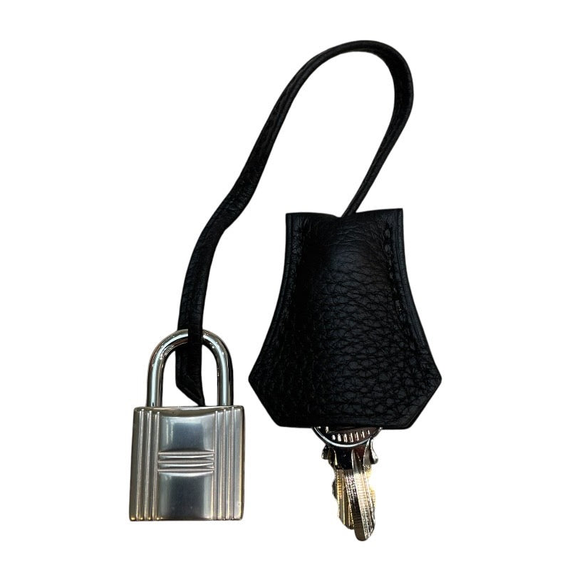 エルメス HERMES ケリー25 内縫い B刻 ブラック×シルバー金具 トゴ レディース ハンドバッグ