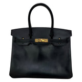 エルメス HERMES バーキン30 D刻 ブラック×ゴールド金具 タデラクト レディース ハンドバッグ