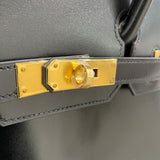 エルメス HERMES バーキン30 D刻 ブラック×ゴールド金具 タデラクト レディース ハンドバッグ