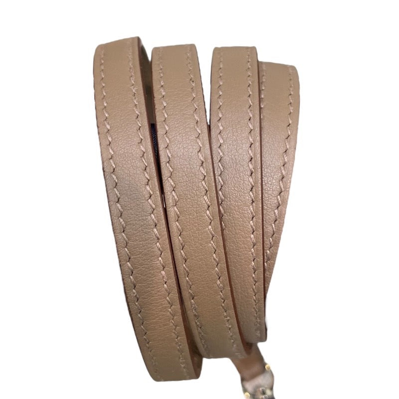 エルメス HERMES ミニケリー2　テディ B刻 エトゥープ✕グリスカイユ✕エクリュ✕シルバー金具 グリズリー・スイフト・ムートン レディース ショルダーバッグ