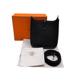 エルメス HERMES エヴリンTPM W刻 ブラック×ゴールド金具 トリヨン レディース ショルダーバッグ