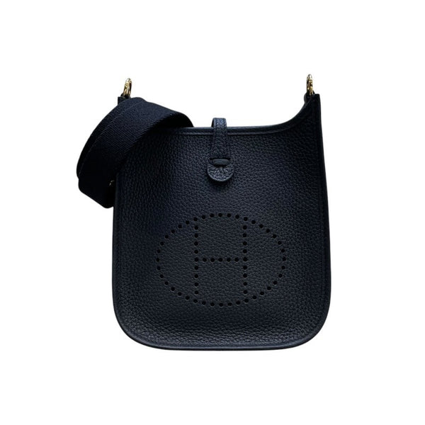 エルメス HERMES エヴリンTPM W刻 ブラック×ゴールド金具 トリヨン レディース ショルダーバッグ