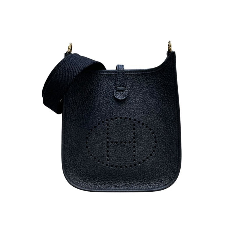 エルメス HERMES エヴリンTPM W刻 ブラック×ゴールド金具 トリヨン レディース ショルダーバッグ