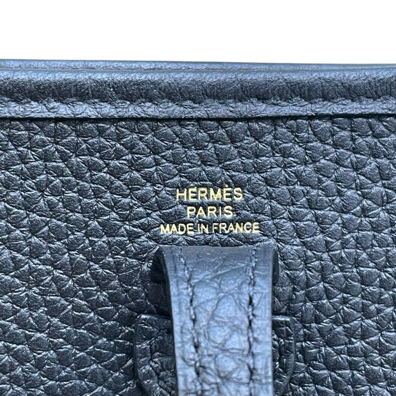 エルメス HERMES エヴリンTPM W刻 ブラック×ゴールド金具 トリヨン レディース ショルダーバッグ