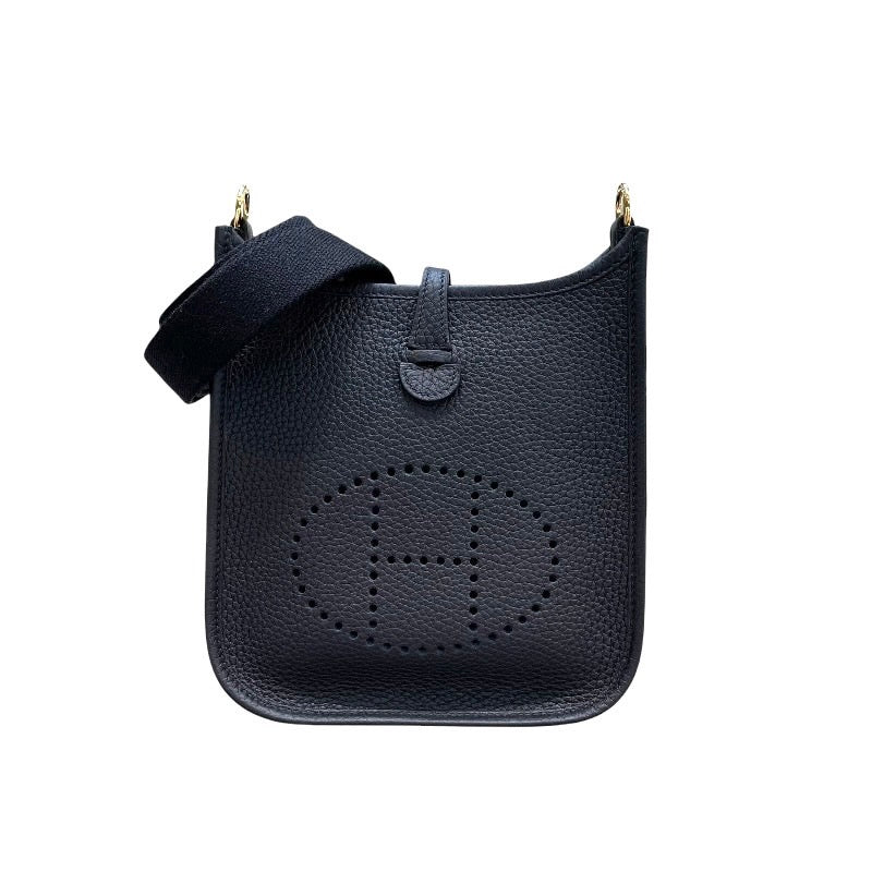 エルメス HERMES エヴリンTPM W刻 ブラック×ゴールド金具 トリヨン レディース ショルダーバッグ