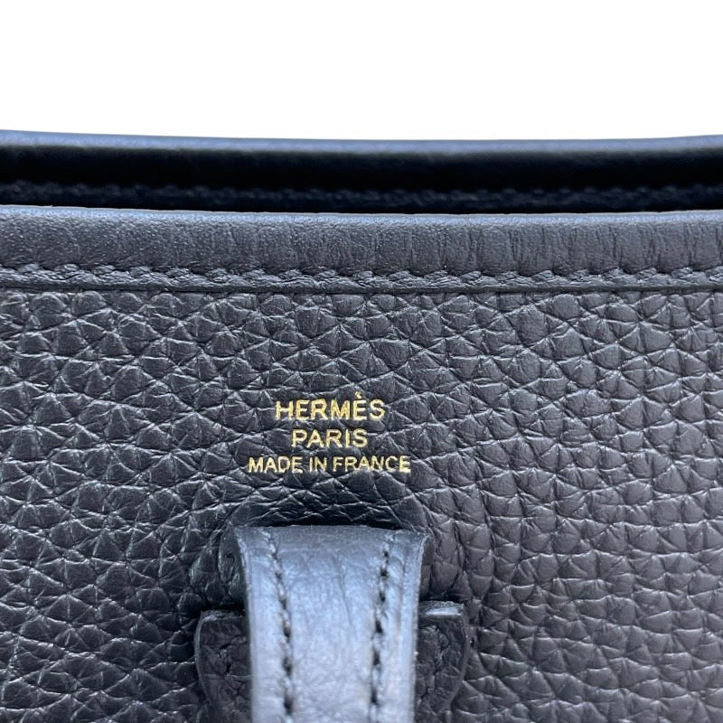 エルメス HERMES エヴリンTPM W刻 ブラック×ゴールド金具 トリヨン レディース ショルダーバッグ