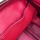 エルメス HERMES リンディ30 □N刻 ルージュカザック×シルバー金具 トリヨン レディース ショルダーバッグ