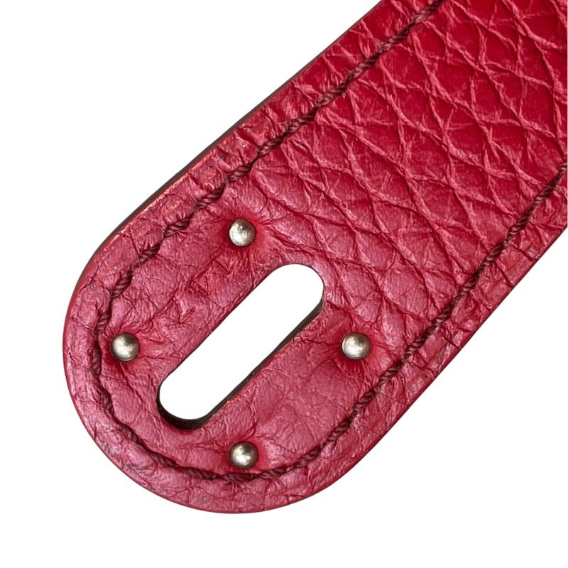 エルメス HERMES リンディ30 □N刻 ルージュカザック×シルバー金具 トリヨン レディース ショルダーバッグ