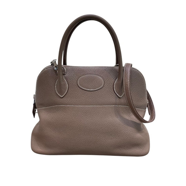 エルメス HERMES ボリード31 A刻 エトゥープ×シルバー金具 トリヨン レディース ハンドバッグ