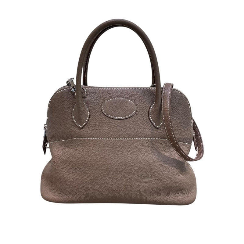 エルメス HERMES ボリード31 A刻 エトゥープ×シルバー金具 トリヨン レディース ハンドバッグ