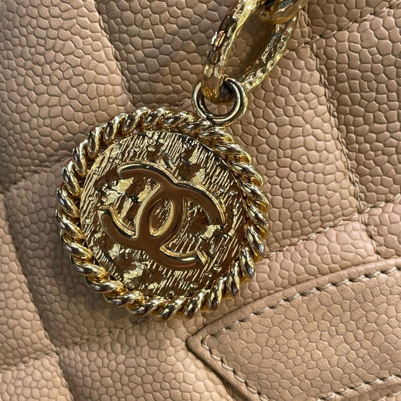 シャネル トートバッグ A01804 シャネル CHANEL 復刻トート A01804 ベージュ ゴールド金具