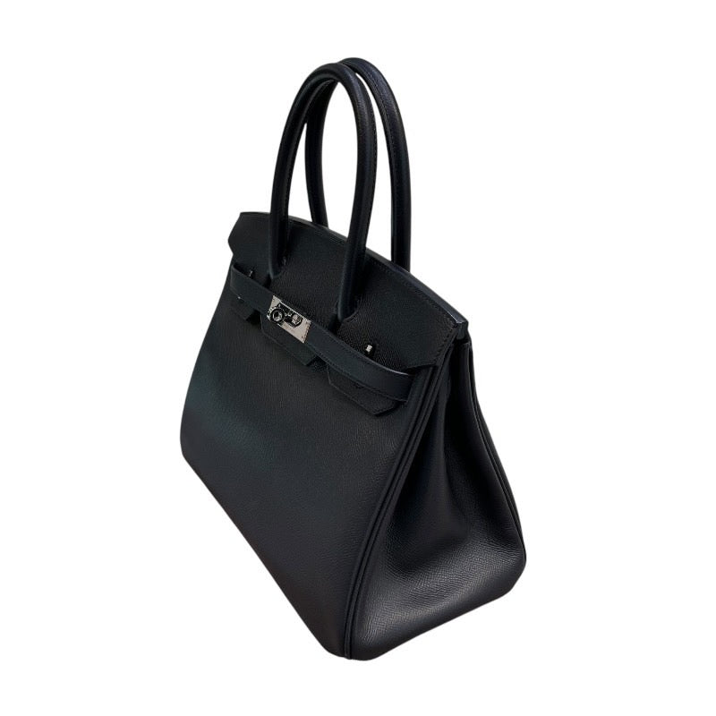 エルメス HERMES バーキン30 □N刻 ブラック×シルバー金具 エプソン レディース ハンドバッグ