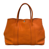 エルメス HERMES ガーデンパーティPM □O刻印 オレンジ×シルバー金具 ネゴンダ レディース トートバッグ