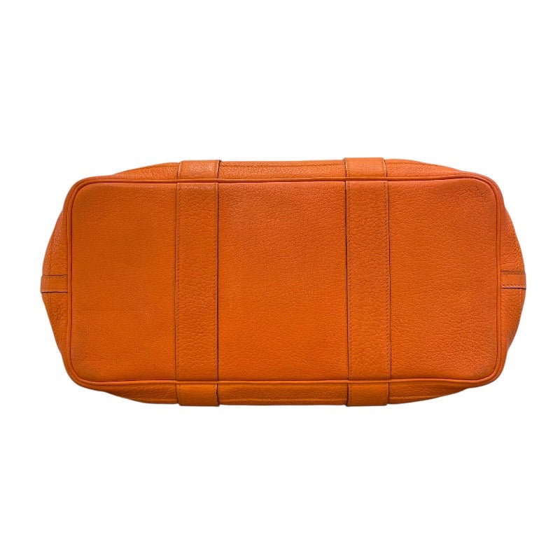エルメス HERMES ガーデンパーティPM □O刻印 オレンジ×シルバー金具 ネゴンダ レディース トートバッグ